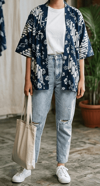 Gaya kasual batik