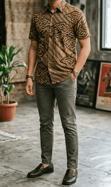Gaya semi formal batik